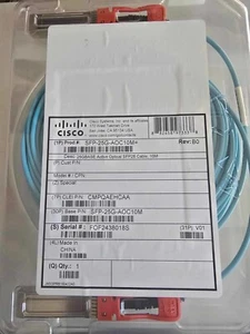 Cisco Active Optical 25GBase SFP+ Cable - 10m (SFP-25G-AOC10M=) - Picture 1 of 2