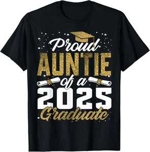 Proud Auntie of a class of 2025 graduate senior graduation T-Shirt Hoodie - Picture 1 of 11