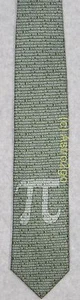 Pi TO THE 50TH DECIMAL-MATH GEOMETRY NERD TEACHER Wild Ties Microfiber Necktie - Picture 1 of 5