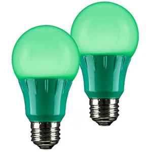 2Pack LED Green Light Bulb, Colored Light Bulb, 3W, E26 - Picture 1 of 1
