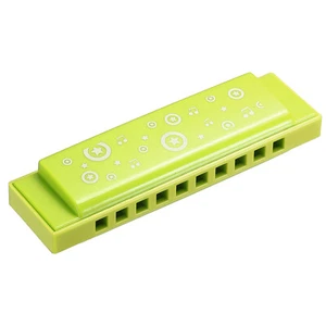 Translucent Harmonica Assortis Couleurs 10 Trous Vert Professionnels - Foto 1 di 7