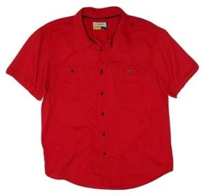 Magellan Outdoors Herren Hemd mit Knopfleiste Large rostrot Kurzarm Taschen Logo - Bild 1 von 8