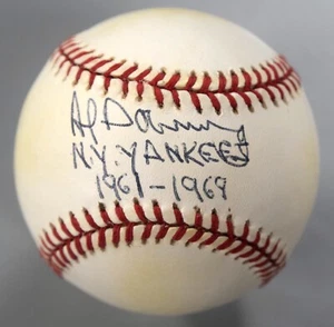 Al Downing Signed "NY Yankees 1961-1969" Official Baseball Autograph Yankees - Picture 1 of 2
