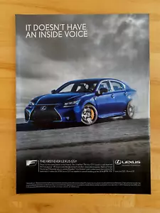 2016 Print RARE Ad Lexus GSF 8"x10-1/2" - Picture 1 of 1