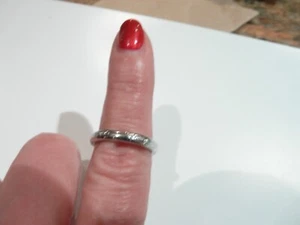 Coach Signature Silver Engraved Ring - size 7 - never worn - Picture 1 of 2