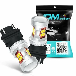 JDM ASTAR 2x 1600Lm 13-SMD 3157 3156 White BackUp Reverse LED Light Bulbs - Picture 1 of 10