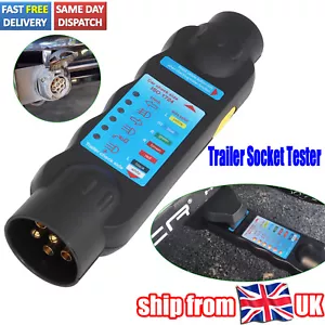 7Pin Trailer Socket Tester Electrical Tow Bar Wiring Circuit Light Test Tool - Picture 1 of 6