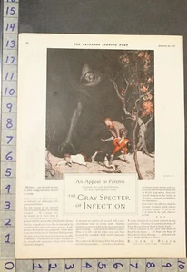 1927 BAUER BLACK FIRST AID GRAY SPECTER INFECTION SAUL TEPPER NURSE AD [[SKU] - Picture 1 of 1
