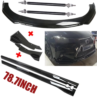 For Lexus RX350 RX350L  Front Rear Bumper Lip Splitter Spoiler Kit Side Skirts - Изображение 1 из 4