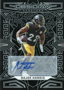 Base de fútbol americano Panini Obsidian 2023 autografiada Pittsburgh Steelers Najee Harris - Imagen 1 de 2