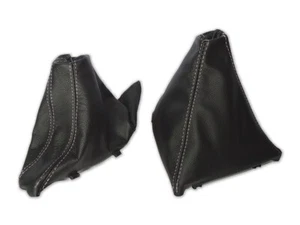 Gear Handbrake Boot For Bmw Series 2 F22 F23 2013-17 Leather Grey Stitch - Bild 1 von 7