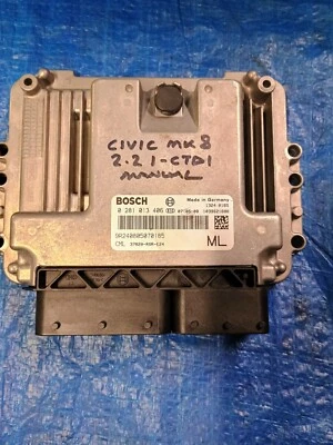HONDA CIVIC MK8 2.2 I0CTDI DIESEL ENGINE ECU 0281013406 37820-RSR-E24 - Image 1 of 2
