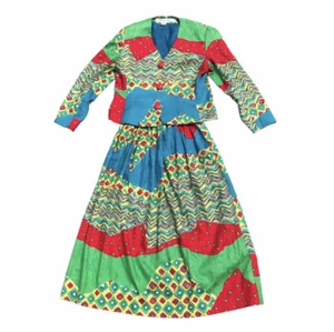 Vintage 80’s Anne Crimmins for Umi Collection Funky 2pc Blazer Skirt Suit Size 6 - Picture 1 of 12