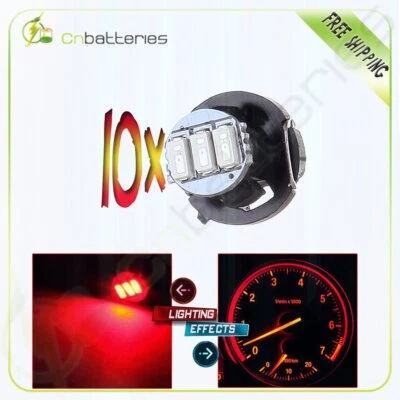 10x Red T4 Neo Wedge LED Temperature Heater Air Condition Control Climate Bulbs - Image 1 of 4