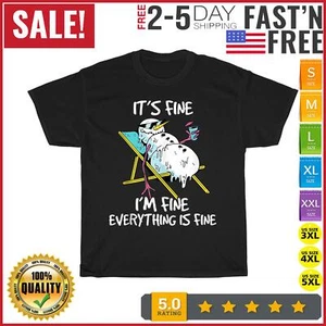 It's Fine I'm Fine Everything Is Fine Christmas In July T Shirt Men Women NEW - Picture 1 of 9