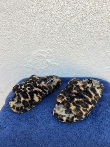 PUMA UGG diapositive stampa pantera fluff donna taglia 8