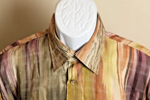 Haupt of Germany Men's crazy multicolored short sleeve shirt Medium M 39/40 15.5 - Picture 1 of 5