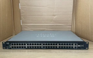 Cisco SG350X-48 with Brackets Cisco 48-Port Gigabit Stackable Managed Switch - Afbeelding 1 van 8
