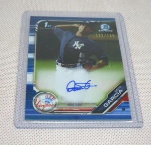 Bowman Chrome 2019 Deivi Garcia RC Bowman 1st Blue Chrome Prospect automático/150 - Imagen 1 de 2