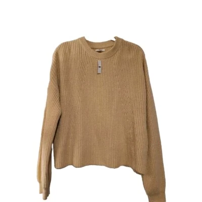 BP Nordstrom Tan Boulder Plaited Stitch Sweater Sz XL NWT  - Image 1 of 4