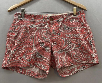 Pantalones Cortos Old Navy Juniors Para Mujer Talla 2 Cachemira Coral y Blanco Tiro Bajo Frente Plano Foto 1 de 4