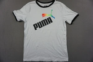PUMA Shirt Youth L (14-16) Spellout Rainbow Logo - Picture 1 of 5