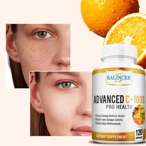 Vitamina C+1000mg - con rosa canina + bioflavonoidi - Capsule a rilascio prolungato - Immune - Foto 1 di 11