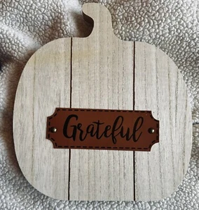 Kirklands GRATEFUL Wall Or Table Plaque Antique Finish Beautiful And Simple NEW! - Picture 1 of 2