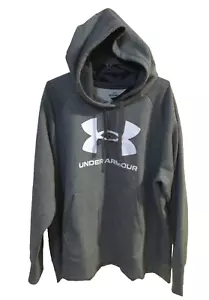 $50 New Under Armour Gray Women's Plus size 3X Rival Fleece White Logo Hoodie - Picture 1 of 5