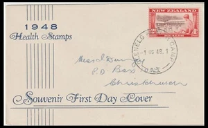 NEW ZEALAND 1948 HEALTH GLENELG CAMP LOVELY FDC (F) H48.1H - Picture 1 of 1