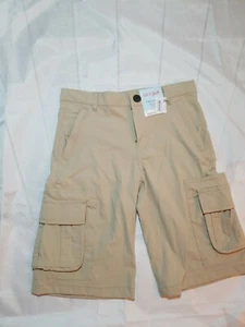 Cat & Jack Juniors Cargo Shorts Water Repellant Size 12 Adjustable Waist Brown - Picture 1 of 6
