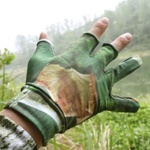 Anti-slip Fishing Gloves 3 Fingerless Breathable Sun Protection Camo Fish Gloves - Picture 1 of 5