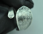 Beautiful 925 Sterling Silver OES Order Of Eastern Star Masonic Spoon Ring