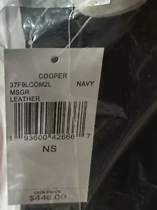 MICHAEL KORS - COOPER PEBBLED LEATHER NAVY MESSENGER BAG 37F9LCOM2L NEW +TAG+BOX - Picture 1 of 23