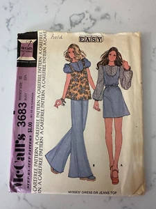 McCall's Pattern 3683 - Step by Step - Misses Dress & Jean Top - 1973 - Size 10 - Picture 1 of 5