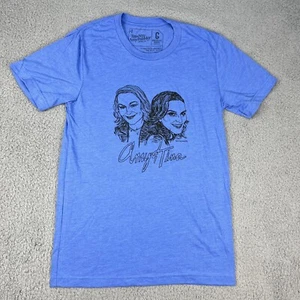 Tina Fey & Amy Poehler Shirt Adult Small Blue Short Sleeve Restless Leg Tour - Picture 1 of 10
