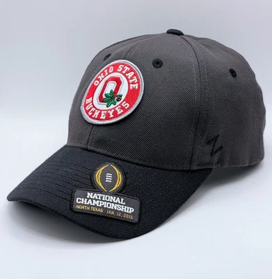 Ohio State Buckeyes 2015 National Championship Hat Cap Zephyr Strap Back Gray  - Image 1 of 4