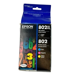 Epson T802XL-BCS High Capacity Schwarz und Standardfarbe Tinte - unvollständig - Bild 1 von 7