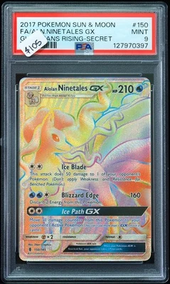 2017 Alolan Ninetales GX #150 Guardians Rising PSA 9 Pokemon Card - Image 1 of 3