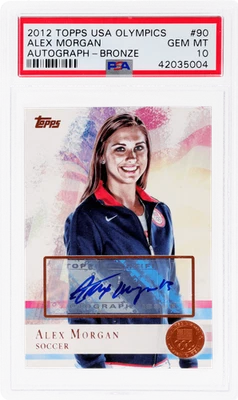 2012 Topps US Olympic Team Alex Morgan Auto Bronze #90 /50 PSA 10 - Image 1 of 2