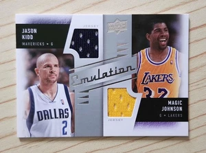 2008-09 Upper Deck Magic Johnson / Jason Kidd Emulation Dual Relic #E-KJ - Picture 1 of 3