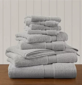 Bath Towel Set: Madison Park, 100% Cotton, Modern Terry Cloth OEKO-TEX - Picture 1 of 6