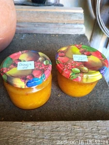 Orangenmarmelade, Marmelade Orange 2025, selbst gemacht, zwei Gläser - Bild 1 von 5