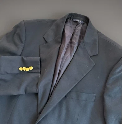 Blazer Brooks Brothers Para Hombre 40R Azul Marino Botón Dorado Preppy Hecho en Italia Foto 1 de 4
