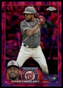2023 Topps Update #USC74 Jeimer Candelario SN Magenta/Lava Lamp #/299 Nationals - Picture 1 of 2