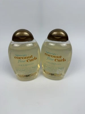 2x OGX Lightweight + Coconut Fine Curls Shampoo, Coconut Water, 13 fl oz NEW - Image 1 of 4