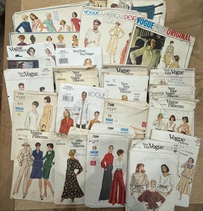 Job Lot 1970-80s Vogue Sewing Patterns  -  Cut #7 - Picture 1 of 6