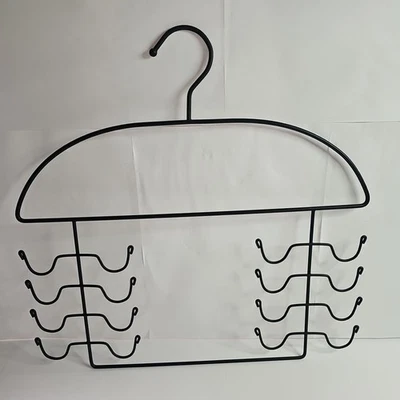 Cabide para amarrar cachecol cinto armário rack preto ferro forjado 15,5" altura largura - Imagem 1 de 4