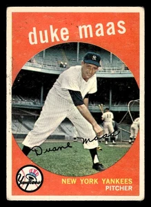 1959 Topps #167 Duke Maas - Sehr guter Zustand *Teds CardShack* - Bild 1 von 2