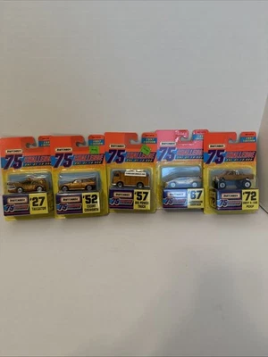 Lote De 5 Matchbox 75 Challenge ORO 1/10.000 1997 #’s 27, 52, 57, 67, 72 Nuevo En Caja Foto 1 de 4